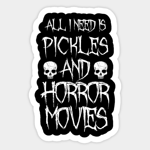 Pickles and horror movies Sticker by LunaMay